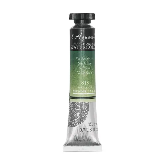 Sennelier French Artists' Watercolor - Sap Green, 21 ml Tube {2}
