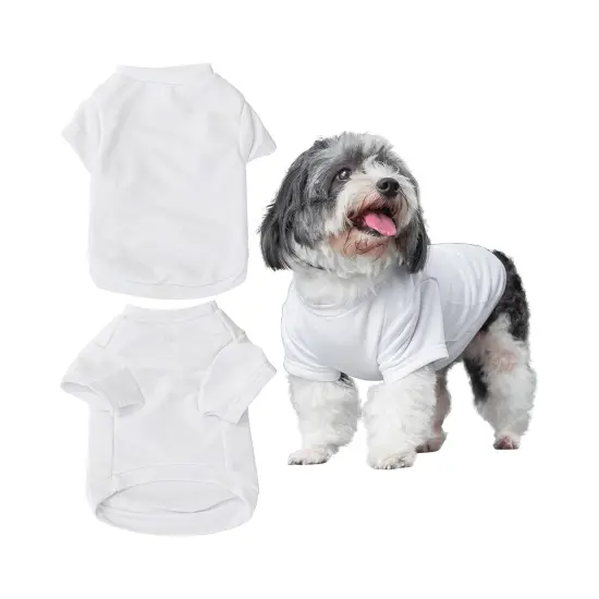 Craft Express 2 Pack of Medium White Sublimation Pet T-Shirts {5}