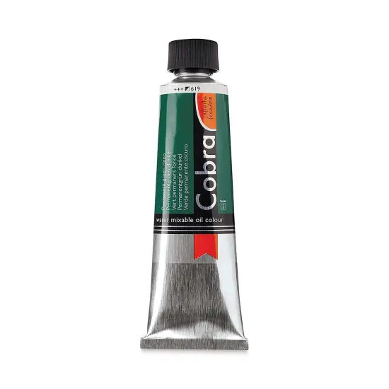 Cobra Artist Water Mixable Oil Paint - Permanent Green Deep, 150 ml tube {1}