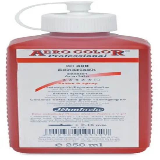 Schmincke Aero Color Professional Airbrush Color - 250 ml, Scarlet {2}