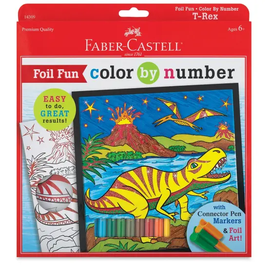 Faber-Castell Color By Number Set - T-Rex Set {1}
