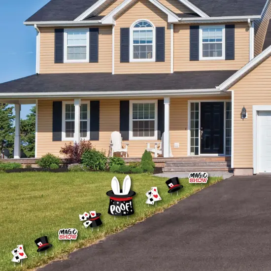 Big Dot of Happiness Ta-Da, Magic Show - Yard Sign and Outdoor Lawn Decorations - Magical Birthday Party Yard Signs - Set of 8 {3}