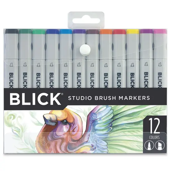 Blick Studio Brush Markers - Assorted Colors, Set of 12 {2}