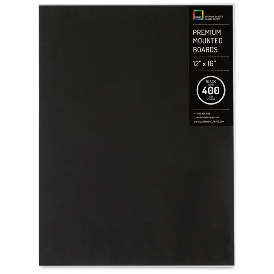 UArt Premium Sanded Pastel Paper Board - 12" x 16", Dark, 400 Grit {1}