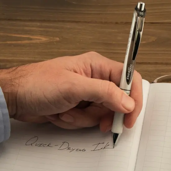 EnerGel Pearl Retractable (0.5mm) Needle Tip, Fine Line, Blue Accent, Blue Ink {3}