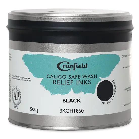 Cranfield Caligo Safe Wash Relief Ink - Black, 500 g {1}