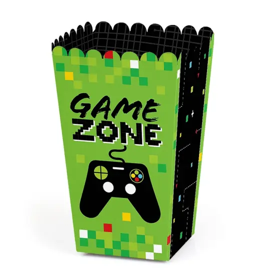 Big Dot of Happiness Game Zone - Pixel Video Game Party or Birthday Party Favor Popcorn Treat Boxes - Set of 12 {1}