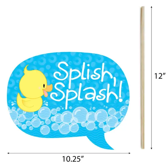 Big Dot of Happiness Ducky Duck - Baby Shower or Birthday Party Photo Booth Props Kit - 20 Count {7}