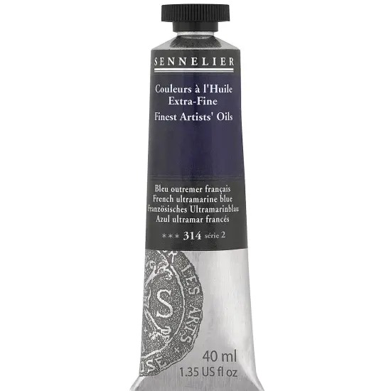 Sennelier Artists' Extra Fine Oil Paint - French Ultramarine, 40 ml tube {2}