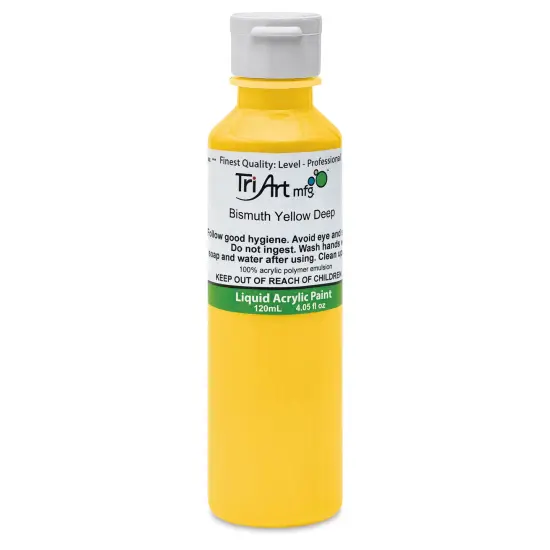 Tri-Art Liquid Artist Acrylics - Bismuth Yellow Deep, 120 ml bottle {1}