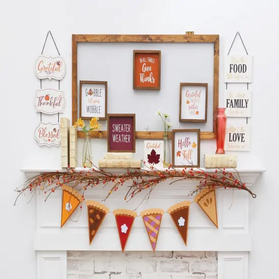 "Thankful" Wheat Bundle w/ Bow Cotton Blend Embroidered Accent Throw Pillow 18" x 18" {5}