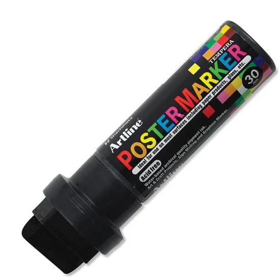 Artline Poster Markers - 30 mm Tip, Black {1}