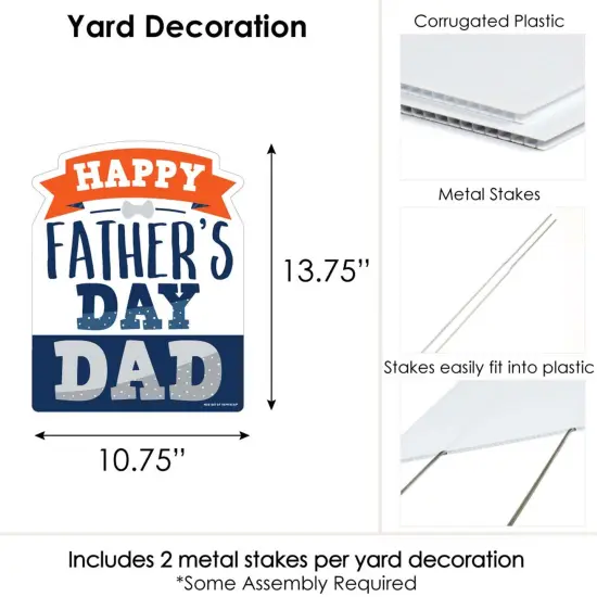 Big Dot of Happiness Happy Father's Day - Outdoor Lawn Sign - We Love Dad Party Yard Sign - 1 Piece {7}