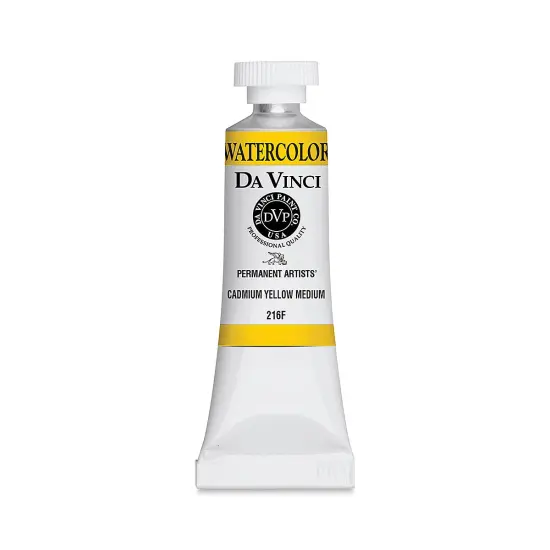 Da Vinci Artists' Permanent Watercolor - Cadmium Yellow Medium (CL), 15 ml tube {1}