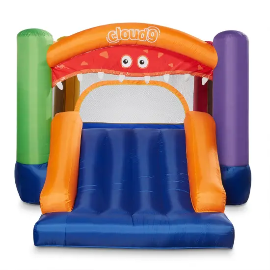 Cloud 9 Inflatable Bounce House and Blower, Monster Theme Bouncer for Kids with Slide, Includes Stakes and Repair Patches {3}