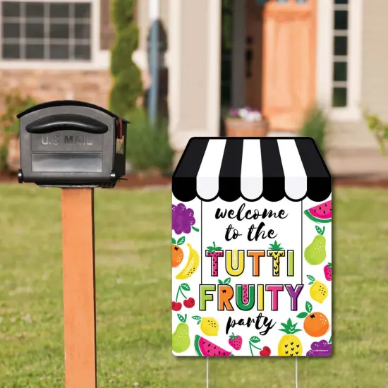 Big Dot of Happiness Tutti Fruity - Party Decorations - Frutti Summer Birthday Party or Baby Shower Welcome Yard Sign {3}