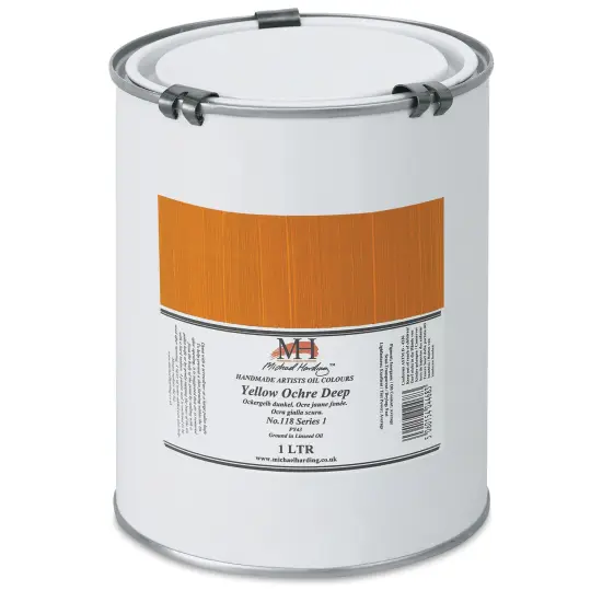 Michael Harding Artists Oil Color - Yellow Ochre Deep, 1 Liter {1}