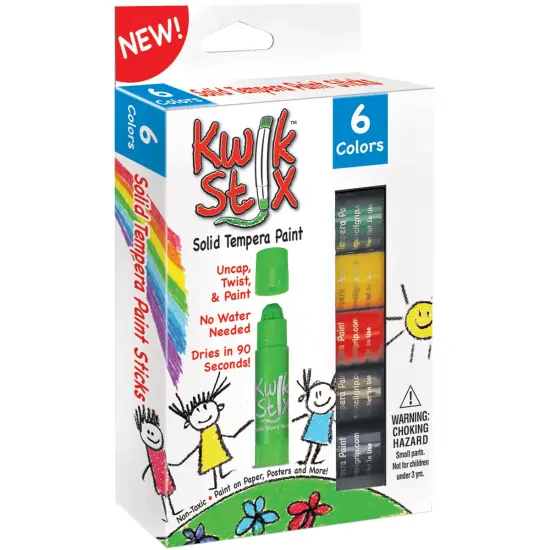 Kwik Stix Solid Tempera Paint Sticks 6/Pkg {3}