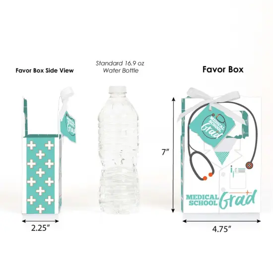 Big Dot of Happiness Medical School Grad - Doctor Graduation Party Favor Boxes - Set of 12 {3}
