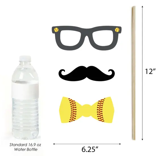 Big Dot of Happiness Grand Slam - Fastpitch Softball - Birthday Party or Baby Shower Photo Booth Props Kit - 20 Count {6}