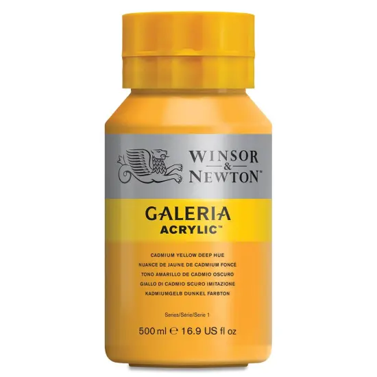 Winsor & Newton Galeria Flow Acrylics - Cadmium Yellow Deep Hue, 500 ml tube {1}