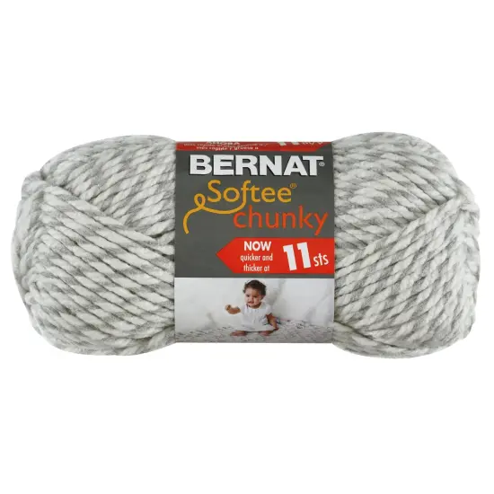 Multipack of 6 - Bernat Softee Chunky Yarn-Grey Ragg {2}