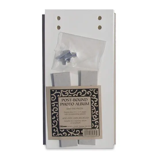 Lineco Just the Pieces Album Kit - 5 1/2" x 9 3/4", Ivory, Post Bound {1}
