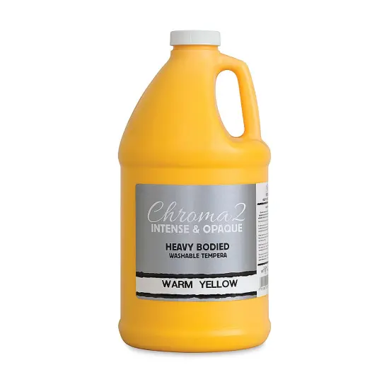 Chroma 2 Washable Tempera - Warm Yellow, 67.7 oz {1}