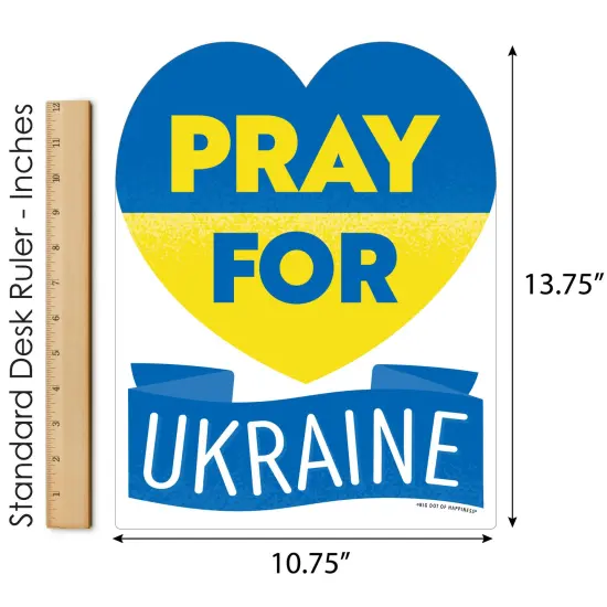 Big Dot of Happiness We Stand with Ukraine - Outdoor Lawn Sign - Pray For Ukraine Yard Sign - 1 Piece {6}