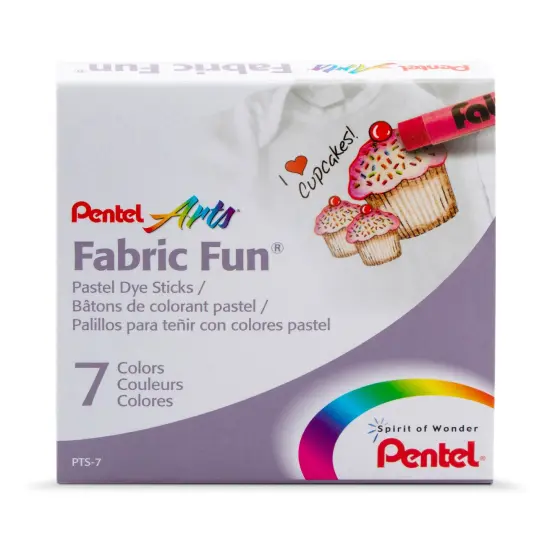 Pentel Arts Fabric Fun Pastel Dye Sticks 7/Pkg-Assorted Colors {1}