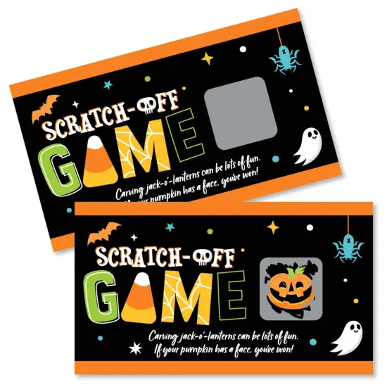 Big Dot of Happiness Jack-O'-Lantern Halloween - Kids Halloween Party Game Scratch Off Cards - 22 Count {1}