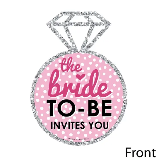 Big Dot of Happiness Bride-To-Be - Shaped Fill-In Invitations - Bridal Shower or Classy Bachelorette Party Invitation Cards with Envelopes - Set of 12 {4}