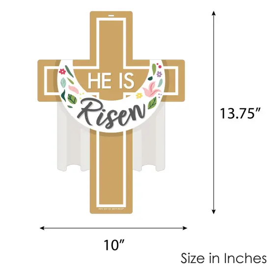Big Dot of Happiness Religious Easter - Hanging Porch Christian Holiday Party Outdoor Decorations - Front Door Decor - 1 Piece Sign {7}