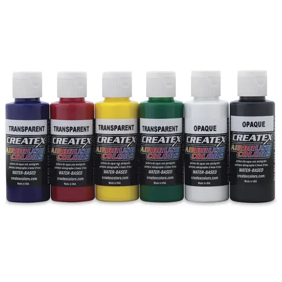 Createx Airbrush Color - 2 oz, Set of 6, Primary {1}