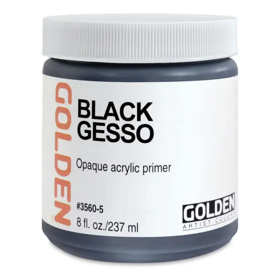 Golden Gesso - Black, 8 oz jar {1}