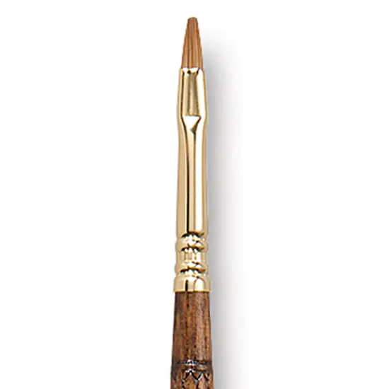 Escoda Reserva Kolinsky-Tajmyr Sable Brush - Bright, Long Handle, Size 4 {1}