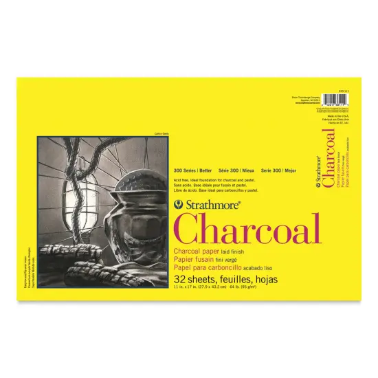 Strathmore 300 Series Charcoal Pad - 11" x 17", Glue Bound, 32 Sheets, 64 lb (95 gsm) {1}