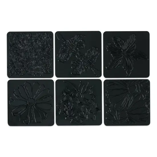 Cedar Canyon Rubbing Plates - Set of 6, Garden Flowers {1}