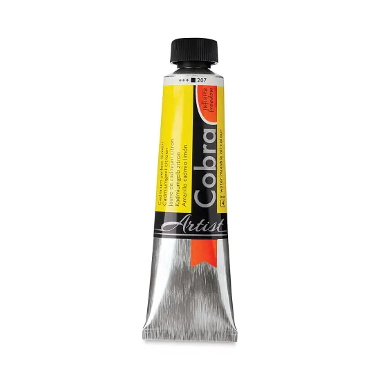 Cobra Artist Water Mixable Oil Paint - Cadmium Yellow Lemon, 40 ml tube {1}