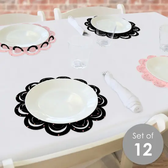 Big Dot of Happiness Rose Gold Happy New Year - New Years Eve Party Round Table Decorations - Paper Chargers - Place Setting For 12 {3}