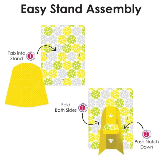 Big Dot of Happiness Let&rsquo;s Rally - Pickleball - Birthday or Retirement Party 4x6 Picture Display - Paper Photo Frames - Set of 12 {7}