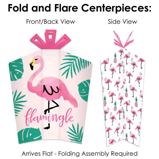 Big Dot of Happiness Pink Flamingo - Party Like a Pineapple - Tropical Summer Party Decor and Confetti - Terrific Table Centerpiece Kit - Set of 30 {6}