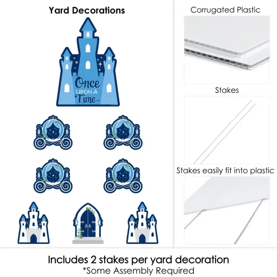 Big Dot of Happiness Fairy Tale Fantasy - Yard Sign and Outdoor Lawn Decorations - Royal Prince and Princess Party Yard Signs - Set of 8 {6}