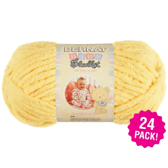 Multipack of 24 - Bernat Baby Blanket Yarn-Yellow {1}