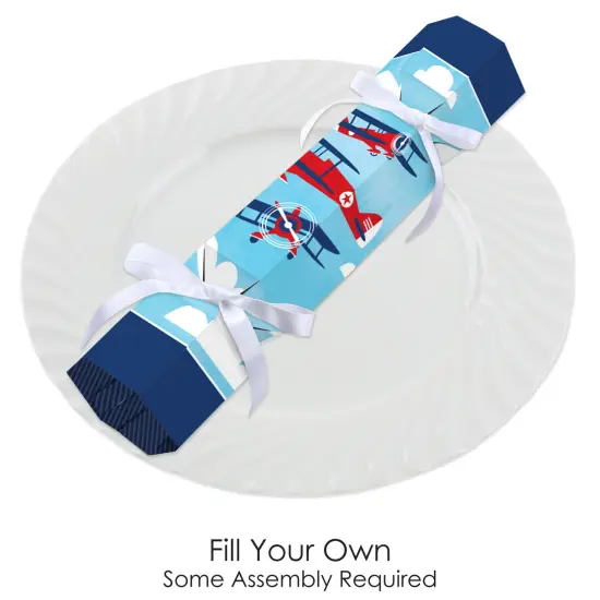 Big Dot of Happiness Taking Flight - Airplane - No Snap Vintage Plane Baby Shower or Birthday Party Table Favors - DIY Cracker Boxes - Set of 12 {3}