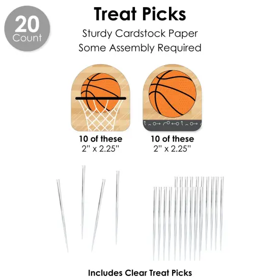 Big Dot of Happiness Nothin&rsquo; But Net - Basketball - Baby Shower or Birthday Party Favors and Cupcake Kit - Fabulous Favor Party Pack - 100 Pieces {7}