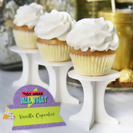 Big Dot of Happiness 90&rsquo;s Throwback - 1990s Party Tent Buffet Card - Table Setting Name Place Cards - Set of 24 {6}