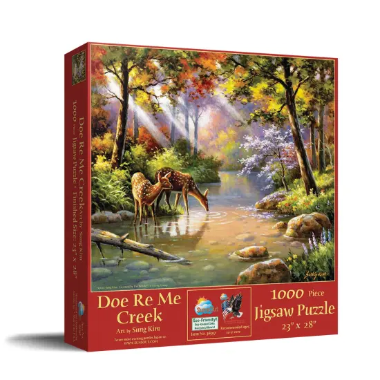 Sunsout Doe Re Me Creek 1000 pc Jigsaw Puzzle 36597 {3}