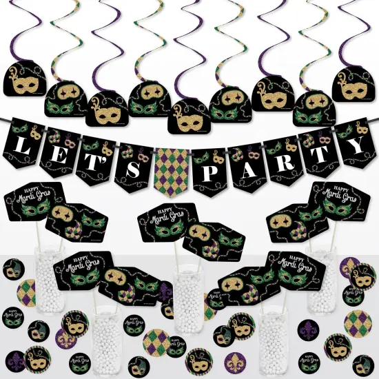 Big Dot of Happiness Mardi Gras - Masquerade Party Supplies Decoration Kit - Decor Galore Party Pack - 51 Pieces {1}