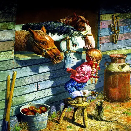 Sunsout Working Girl 500 pc Jigsaw Puzzle 36048 {1}